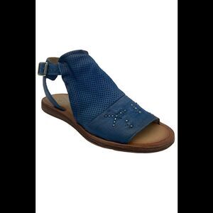 Miz Mooz Leather Ankle-Strap Sandals Fifi Denim - Medium